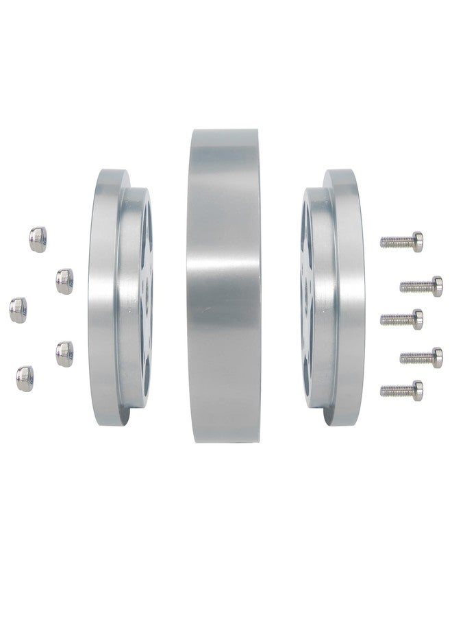 TOOMOD Aluminum Bead Lock Rim Set Wheel Hub Upgrade for Tamiya RC Grasshopper， Hornet， Mighty ，Frog ，Buggy Champ， Fast Attack， Fighting Buggy （Silvery） - Image 2